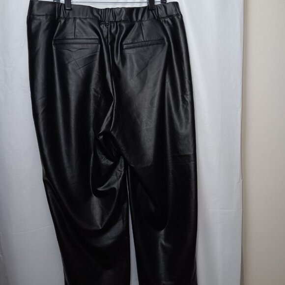 J.JILL WOMEN'S PULL ON FAUX LEATHER PANTS - Picture 4 of 13